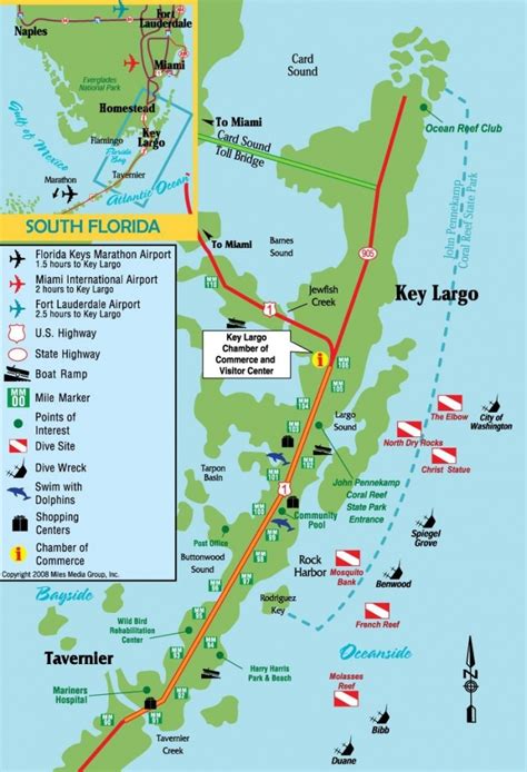 MAP Map Of The Florida Keys